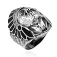 thumbnail image 5 of Black Onyx Stone Indian Style .925 Silver Ring-7, 5 of 5