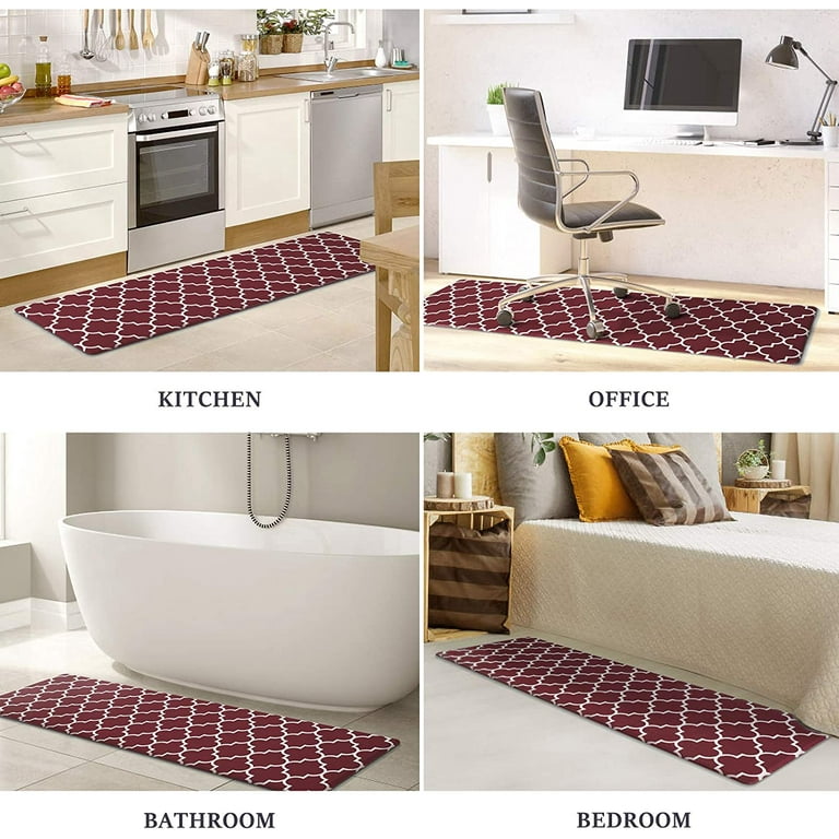 WEZVIX Cushioned Kitchen Mat 2 PCS, Anti Fatigue Kitchen Rugs, Heavy Duty  Kitchen Rugs and Mats Non-Skid, Ergonomic Comfort Foam Kitchen Floor Mat  for