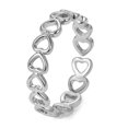 thumbnail image 1 of Open Ring Adjustable Hollow Heart Shape Finger Ring Statement Ring for Women, 1 of 10