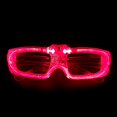 thumbnail image 3 of Gafas LED Party Favor Toys Neon Color Gafas de terre Modos de lámpara Batería Plástico Holiday Boda Navidad Cosplay , rojo Macarena iluminar cosplay, 3 of 7