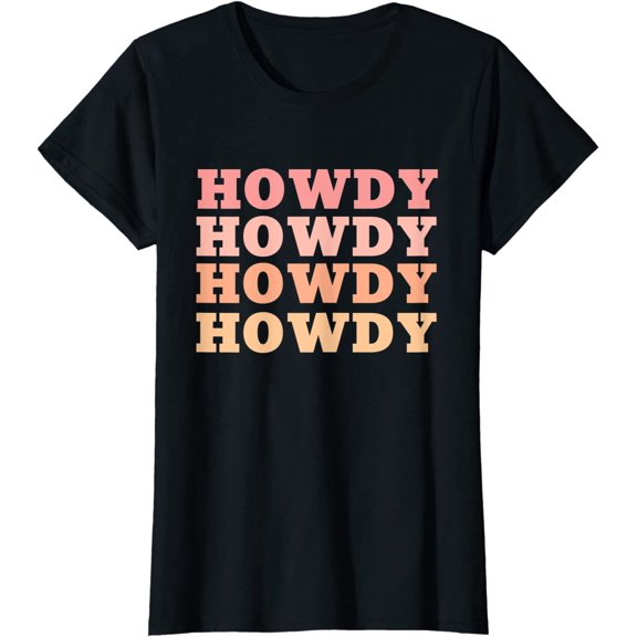 Howdy Tshirt Country Southern Rodeo Women Western T-Shirt