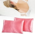 thumbnail image 2 of 2-Pack King Size Artificial Silk Pillowcases - Breathable & Dustproof Design, 2 of 8
