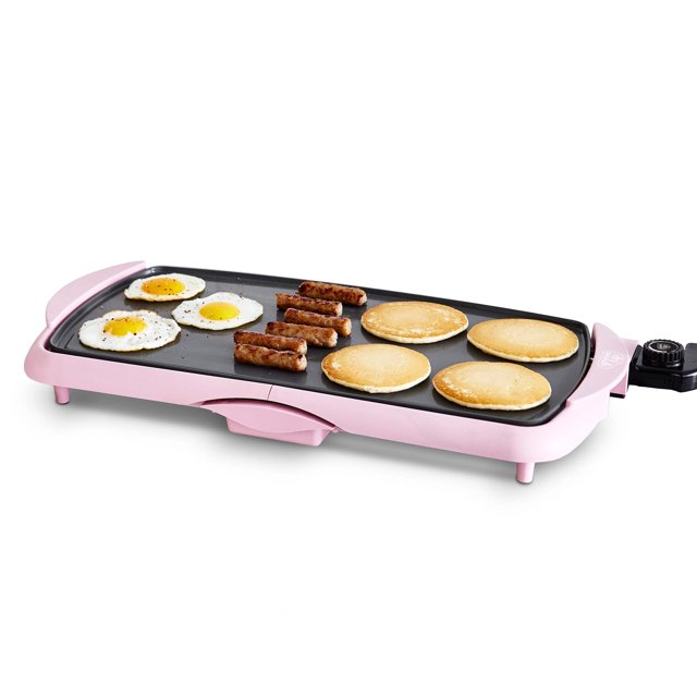 GreenLife 20” Extra Large Electric Griddle, Non-Toxic PFAS-Free Ceramic Nonstick, Temperature Control, Quick Even Heating, Removable Drip Tray,