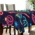 thumbnail image 5 of Yayeee Tablecloths 54" x 54" Rectangle Wrinkle Resistant Party Table Cover, Neon Christmas, 5 of 8