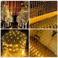 thumbnail image 2 of Solar Outdoor Light Net, 3x2m 200 LED Mesh Net Fairy Lights, 8 Modes Christmas Lighting for Christmas Tree, Shrubs, Garden, Patio, Window Decorations (Warm White), 2 of 5