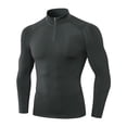 thumbnail image 2 of Sonducket Ropa interior térmica para hombre, camisetas deportivas de invierno de alta elasticidad para hombre, jersey largo con cremallera para Camisetas Gris oscuro Sonducket AP013564-06, 2 of 6