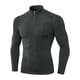thumbnail image 2 of Qarigey Ropa interior térmica para hombre, camisetas deportivas de invierno de alta elasticidad para hombre, jersey largo con cremallera para Camisetas Gris oscuro Qarigey AP013564-06, 2 of 6