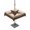 Beige, variant on Outdoor Tablecloth with Umbrella Hole, Western Star Vintage Spillproof Waterproof Outdoor Table Cover, Country Texas Stars Buffalo Plaid Brown Patio Tablecloths for Party/Garden/Picnic, Round 54 inch