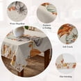thumbnail image 5 of Fall Thanksgiving Table Cloth Waterproof Tablecloths, Orange Grey Pumpkins Rustic Botanical Tablecloth Dining Table Cover for Kitchen Party Tabletop Outdoor, Rectangle Tablecloth 60x102 Inch, 5 of 9