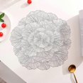 thumbnail image 3 of lacemats Set of 4 Sweet Acacia Elegant Tablemats Flower Round Vinyl Place Mats Table Setting Kitchen Table Mats for Dining, 3 of 4