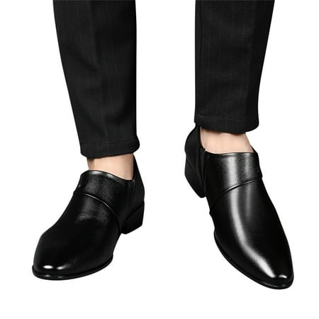 Mens Classic Oxfords Shoes Comfortable Slip On Business Work Shoes Mens Formal Tuxedo Dress Shoes