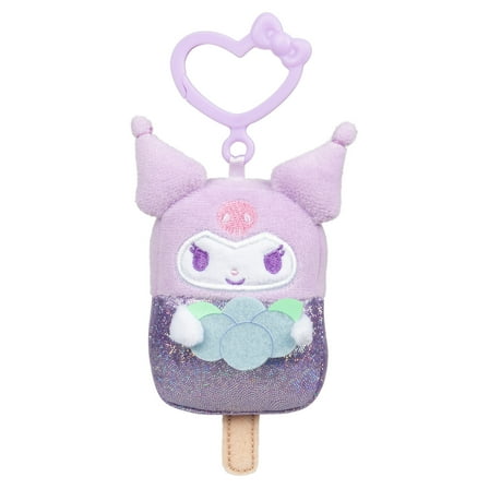 Hello Kitty and Friends, Kuromi 4 inch Clip-on - Child's Ultra Soft Stuffed Plush Toy
