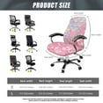 thumbnail image 7 of HELLHERO Cherry Blossom Print Office Chair Slipcover, Decorative Gaming Chairs Cover, Anti-slip Desk Seat Cover with Elastic Band Pink, 7 of 7