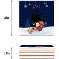 thumbnail image 3 of FMSHPON Merry Christmas Santa Claus Set of 6 Coaster for Drinks, Absorbent Ceramic Stone Coasters Cup Mat with Cork Base for Home Kitchen Room Coffee Table Bar Decor, 3 of 4