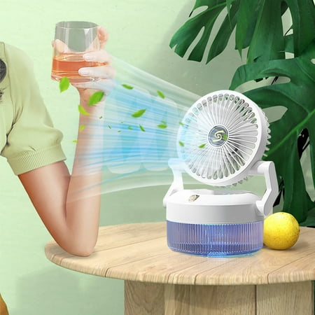 

Saleteraj Household Refrigeration Desktop Fan Charging USB Office Humidification Spray Refrigerator