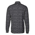 thumbnail image 3 of Men's-Cutter & Buck  Black Minnesota United FC Big & Tall Traverse Stretch Eco Camo Print Quarter-Zip Pullover Top, 3 of 3