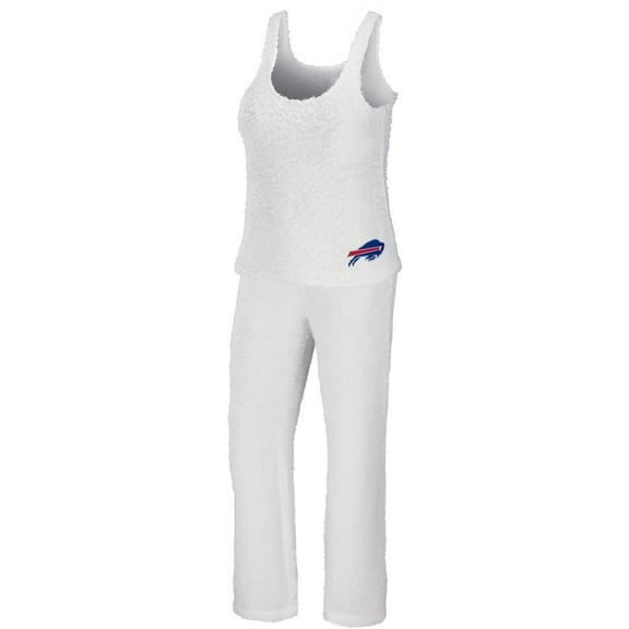 Women's WEAR by Erin Andrews Cream Buffalo Bills Plus Size Cozy Scoop Neck Tank Top & Pants Set