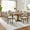 White Oak, variant on Extendable Dining Table and Chair Package | Ideal for Family Dinners and Parties, Can Seat 8 When Stretched | Rubber Wood Legs and MDF Top | Rounded Edges to Prevent Injuries