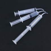 4pcs Disposable Dental Irrigation Syringe with Curved Tip for Dental Care