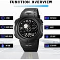 thumbnail image 6 of SKMEI Digital Watch Men, Mens Digital Sports Watch LED Screen Military Waterproof Wrist Watches for Men Casual Stopwatch Alarm Countdown Army Watch, 6 of 14