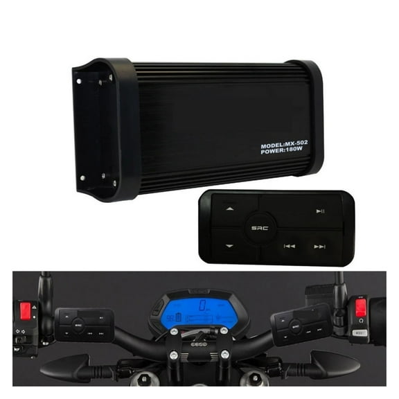 180W 4 Channels Waterproof Motorcycle Marine Boat Amplifier Car Stereo MP3 USB AUX RAC AUX Input With Controller ,Compact Circuitry