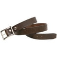 thumbnail image 2 of 1 3/8 Olive Re-Tanned Leather Belt Center Bar Buckle Old Silver Finish, 2 of 4