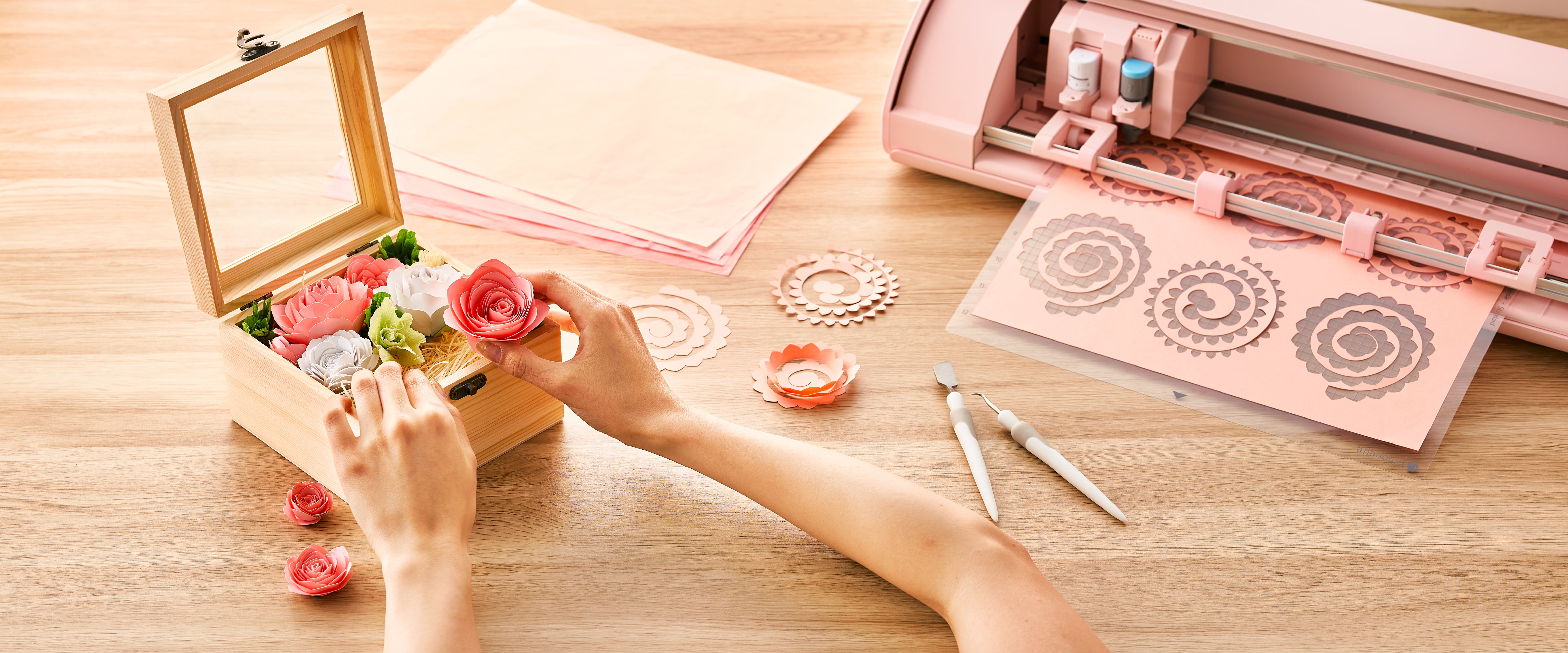 Silhouette Cameo 5 12 inch Vinyl Cutting Machine with Studio Software, Electric Tool and ES Mat Compatible, SNA and IPT, 50 db, Matte Pink Edition