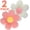 Pink+White, variant on SIMDOO 2 Pack Flower Pillows, 16 inch Comfortable Floor Cushions Soft Plant Throw Pillows for Couch Sofa Chair Room Decorations