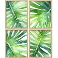 thumbnail image 3 of PixonSign 4 PCS Adhesive Canvas Posters Tropical Jungle Island Palm Leaf Collage Framed Wall Prints Nature Wilderness Digital Modern Art Decorative Floral Zen Botanical Artwork - 8"x10" Natural, 3 of 5