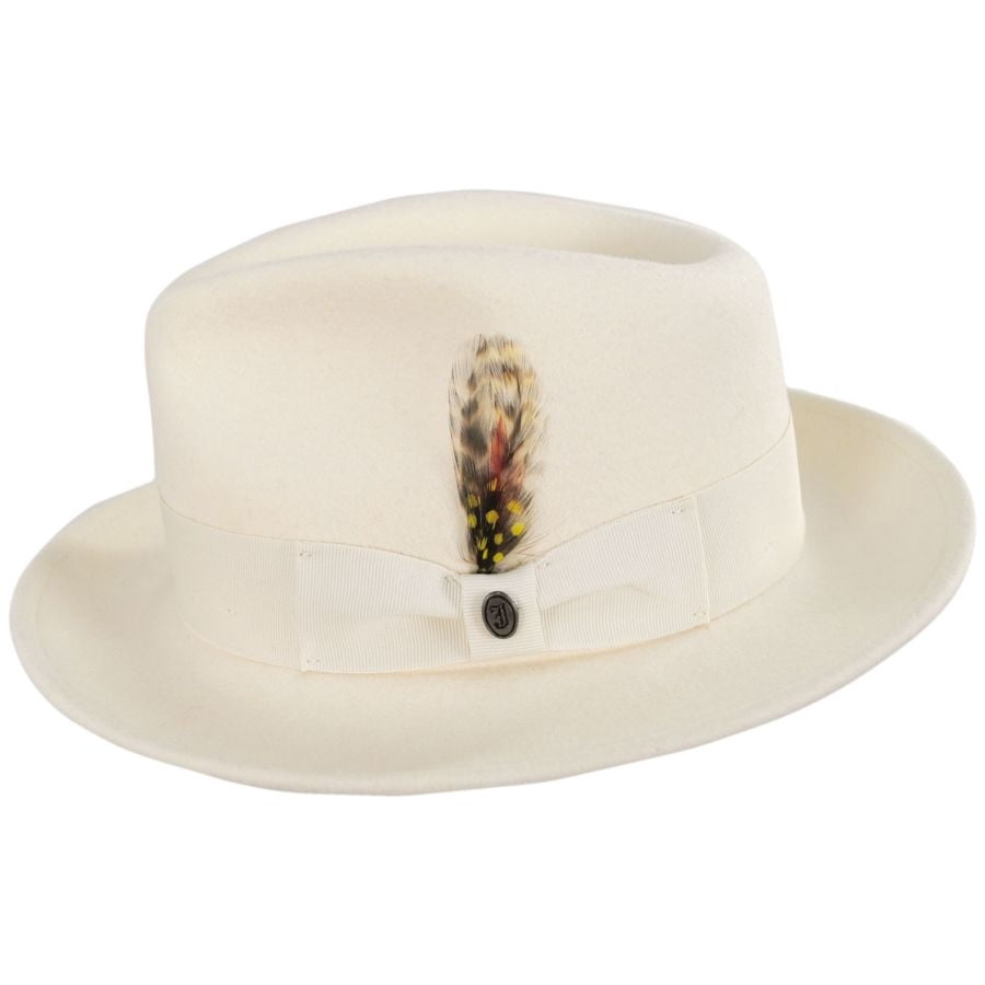 Pachuco Crushable Wool Felt Fedora Hat - XL - Cream