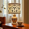 thumbnail image 3 of Linen Drum Lamp Shades Southwestern Bull Skull Geometric Design Cactus Arrows 13" x 13" x 10" Lampshade for Table Lamps Floor Lamps Lamp Shade Replacement Easy Assembly Required, 3 of 8