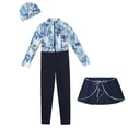 thumbnail image 3 of Women'S Classic Swimwear Long Sleeve Full Cover Swimsuit Rash Guard, 3pcs Set, 3 of 8