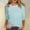 A13 Blue, variant on Xdegoge 3/4 Length Sleeve Womens Tops Crewneck Oversized Summer Shirts Casual Oversized T Shirt Dressy Work Blouses Solid Color Trendy Going Out Tops Tunic Fit Tees