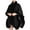 Black, variant on Xfvqtps Women Cape Faux Fur Collar and Edge Cloak Open Front Solid Color Large Size Loose Thickened Windproof Coldproof Warm Winter Long Coat Dark Gray