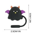 thumbnail image 2 of Halloween Cute Black White Ghost Straw Topper For 30 And 40 Tumbler With Handle Proof Reusable Straw Tips Lids Accessories, Halloween Decorations, 2 of 8