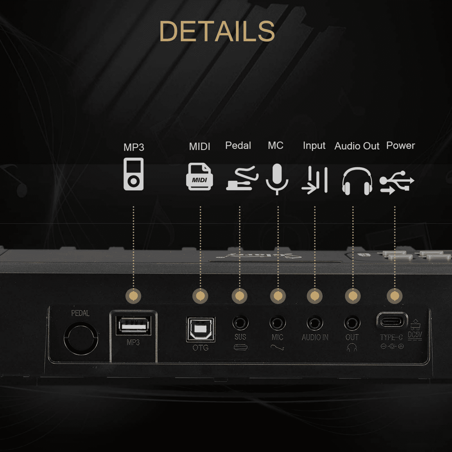 Hassch 88 Key Folding Digital Piano with Bag and Headphone, Semi-Weighted Keyboard with MIDI Bluetooth for Beginners, Black