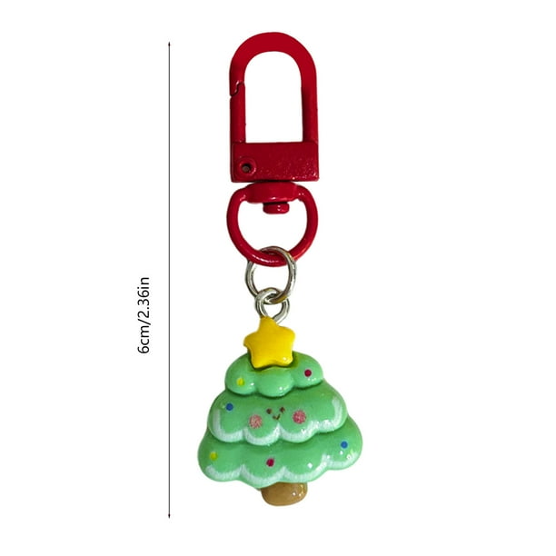 Adornos navideños, adornos navideños, regalos navideños, llaveros navideños, accesorios para coche, llaveros bonitos para bolso, mochila, monedero, adorno de plástico.