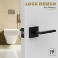 thumbnail image 2 of Mega Handles | Prime Privacy Door Lever | Matte Black, 2 of 4