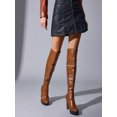 thumbnail image 2 of DARING DIVA Women's Platform Chunky Heels Over the Knee High Boots Brown 7, 2 of 6