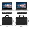 thumbnail image 7 of Ytonet 18 inch Laptop Shoulder Bag for Men Women, Waterproof Expandable Messenger Computer Bag Case with Soft PU Leather Handle, Black, 7 of 7