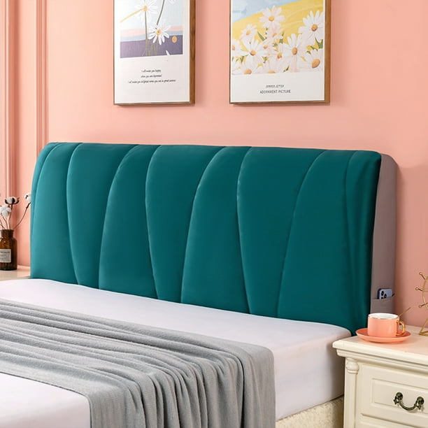 Injueey Cabecero Impecable Con Funda A Prueba De Polvo E Impermeable Funda De Cabecera De Cama Doble Elástica Premium Decoración del hogar verde negruzco