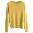 thumbnail image 4 of JIANJIA Sweaters For Women Autumn Winter Round Neck Solid Color Long Sleeves Pullover Sportwear, 4 of 4