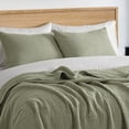 thumbnail image 4 of EVERGRACE Cotton Coverlet Set Full Queen Size 3 Pieces, Lightweight Soft Ribbed Matelassé Bedspread Quilt Set, Oversized Quilted Bedding Set with 2 Pillow Shams for All Seasons, Light Sage Green, 4 of 8