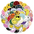 thumbnail image 5 of Sticker 50 PCS Smiley Emoji Stickers Waterproof Vinyl Decals Happy Smile and Encourage Stickers Bomb Sticker For Scrapbooking PC Laptop Skateboard Diary Phone Book Cover, 5 of 5