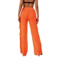 thumbnail image 5 of Mxiqqpltky Women Mesh Sheer Ruffle Cover Up Pants, 5 of 8