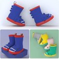thumbnail image 2 of 1 par Toddler Regnstövlar Barn Flickor Wellies Söta Mönster Pojkar Wellies EVA Halksäker Vattentät Baby Utomhusskor Red &Blue, 2 of 5