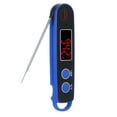 thumbnail image 1 of LED Digital Food Thermometer with 4.5-Inch 304 Stainless Steel Folding Probe, -50~300℃ Wide Range, 0.1℃ High Resolution, 3s Instant Read, Auto ON/OFF & 90s Auto-Off, Reversible Display, Magnetic Back, 1 of 6