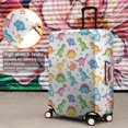 thumbnail image 4 of White Cartoon Colorful Dinosaurs Pattern Luggage Cover Fashion Suitcase Cover Baggage Covers Fit 25-28 Inch Luggage (Go Travel), 4 of 5