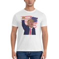 thumbnail image 4 of Yiaed Trump is our president 2024 1 Print Mens T-Shirt,Lightweight Cotton Tee, Crewneck T-Shirt For Men Basic Tee Shirt-4X-Large, 4 of 5