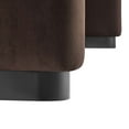 thumbnail image 6 of Koda Performance Velvet Waterfall Ottoman in Black Chocolate Brown, 6 of 10